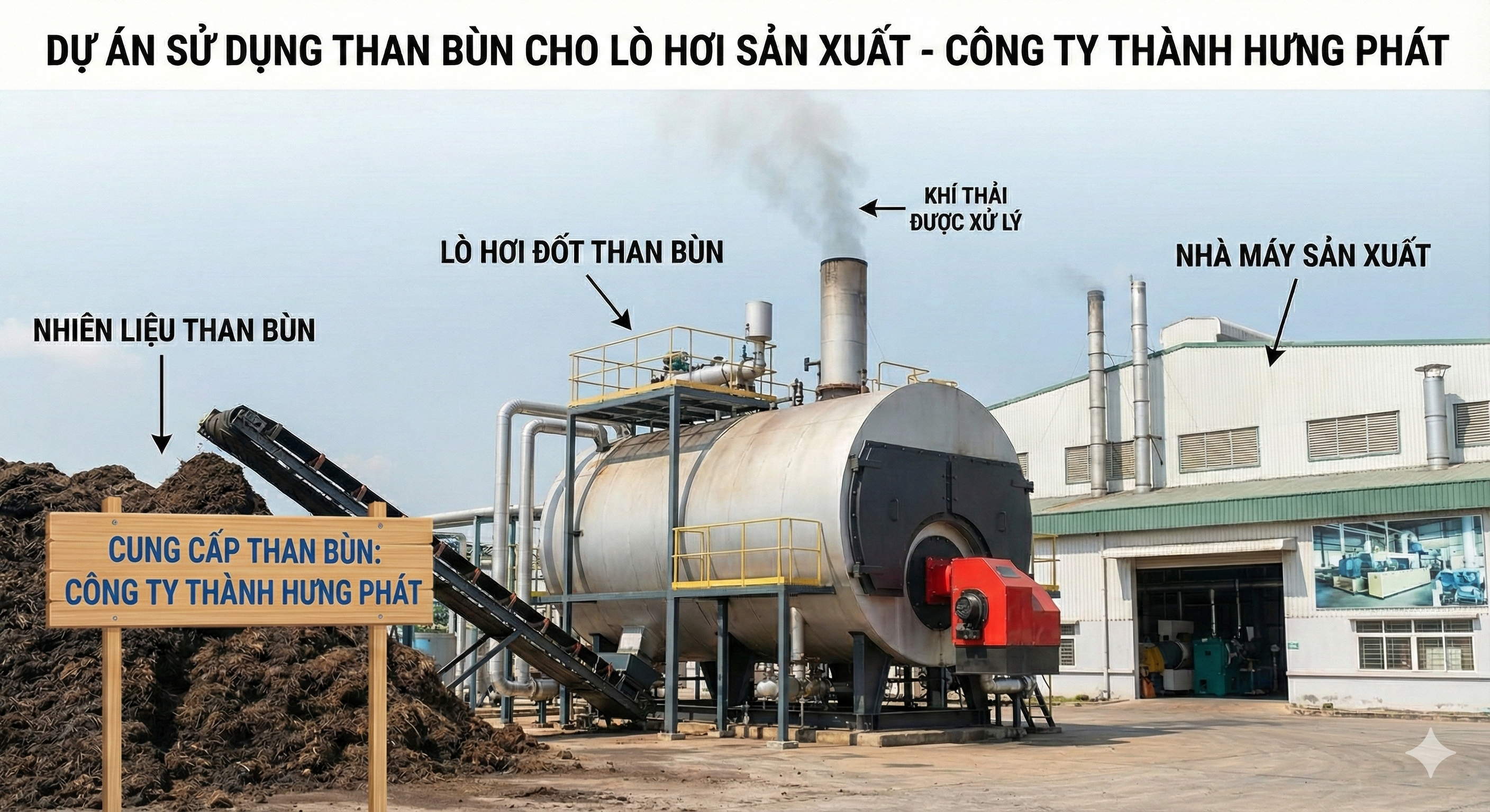Dự án sử dụng than bùn cho lò hơi sản xuất – Thành Hưng Phát